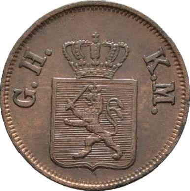 Аверс монеты - Геллер 1848 года - цена  монеты - Гессен-Дармштадт, Людвиг III