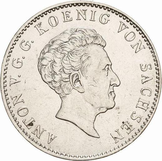 Anverso Tálero 1829 S "Minero" - valor de la moneda de plata - Sajonia, Antonio