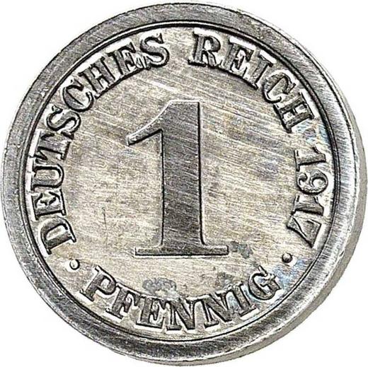 Anverso 1 Pfennig 1917 E "Tipo 1916-1918" - valor de la moneda  - Alemania, Imperio alemán