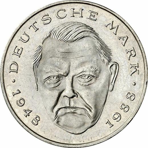 Obverse 2 Mark 1994 G "Ludwig Erhard" -  Coin Value - Germany, FRG