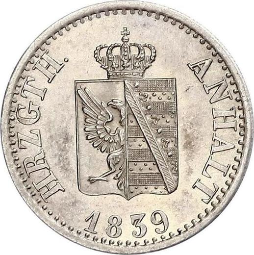 Аверс монеты - Грош 1839 года - цена серебряной монеты - Ангальт-Дессау, Леопольд Фридрих