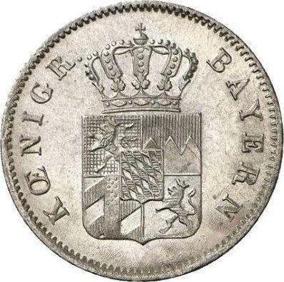 Аверс монеты - 6 крейцеров 1847 года - цена серебряной монеты - Бавария, Людвиг I