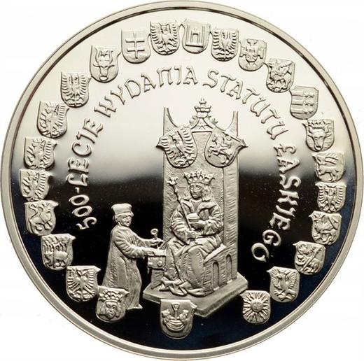 Reverso 10 eslotis 2006 MW "500 aniversario de la Proclamación del Estatuto de Jan Laski" - valor de la moneda de plata - Polonia, República moderna