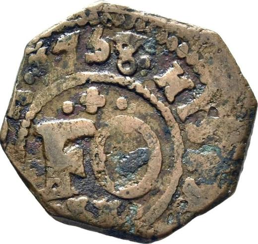 Rewers monety - 1 maravedi 1758 PA - cena  monety - Hiszpania, Ferdynand VI
