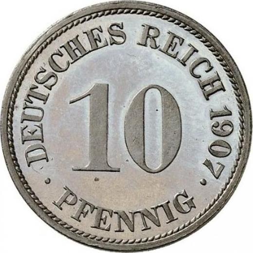 Anverso 10 Pfennige 1907 G "Tipo 1890-1916" - valor de la moneda  - Alemania, Imperio alemán
