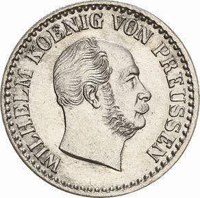 Аверс монеты - 1 серебряный грош 1864 года A - цена серебряной монеты - Пруссия, Вильгельм I