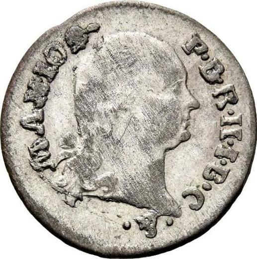 Аверс монеты - 1 крейцер 1803 года - цена серебряной монеты - Бавария, Максимилиан I