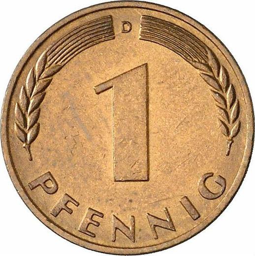 Anverso 1 Pfennig 1969 D - valor de la moneda  - Alemania, RFA