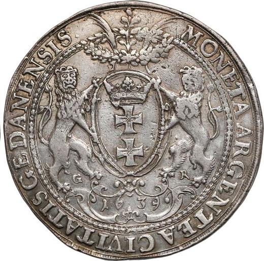 Реверс монеты - Талер 1639 года GR "Гданьск" - цена серебряной монеты - Польша, Владислав IV