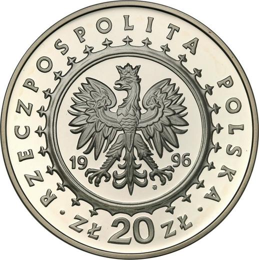 Аверс монеты - 20 злотых 1996 года MW AN "Замок Хайльсберг" - цена серебряной монеты - Польша, III Республика после деноминации