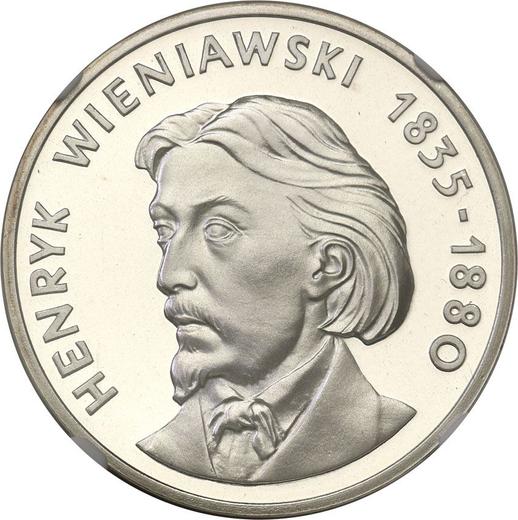 Reverso 100 eslotis 1979 MW "Henryk Wieniawski" Plata - valor de la moneda de plata - Polonia, República Popular