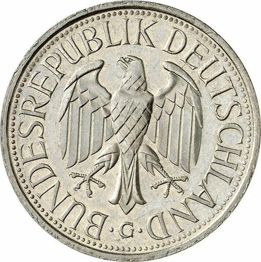 Реверс монеты - 1 марка 1985 года G - цена  монеты - Германия, ФРГ