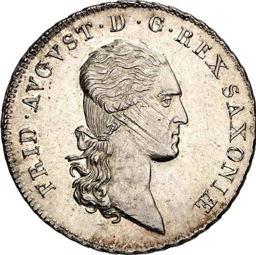 Аверс монеты - 2/3 талера 1813 года I.G.S. - цена серебряной монеты - Саксония-Альбертина, Фридрих Август I