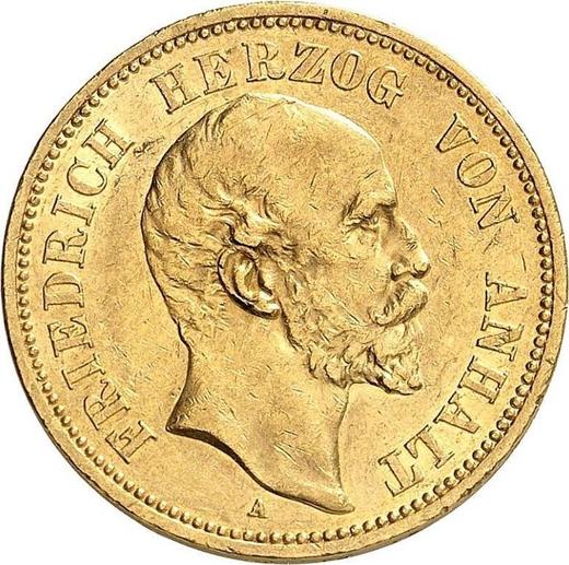 Аверс монеты - 20 марок 1901 года A "Ангальт" - цена золотой монеты - Германия, Германская Империя