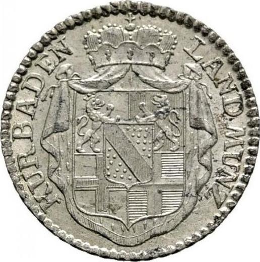 Anverso 6 Kreuzers 1804 "Tipo 1804-1805" - valor de la moneda de plata - Baden, Carlos Federico