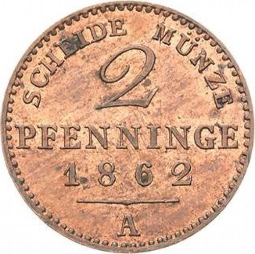 Revers 2 Pfennig 1862 A - Münze Wert - Preußen, Wilhelm I