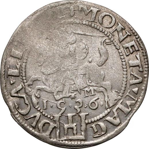 Аверс монеты - 1 грош 1536 года M "Литва" - цена серебряной монеты - Польша, Сигизмунд I Старый