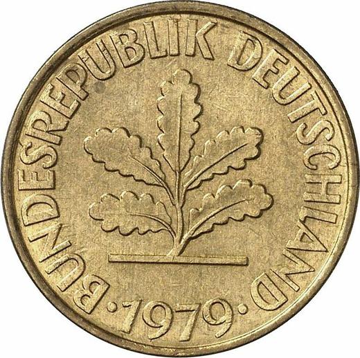 Rewers monety - 10 fenigów 1979 D - cena  monety - Niemcy, RFN