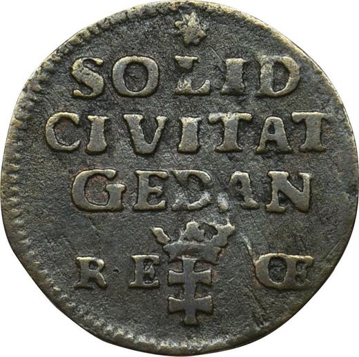 Реверс монеты - Шеляг 1763 года REOE "Гданьский" - цена  монеты - Польша, Август III