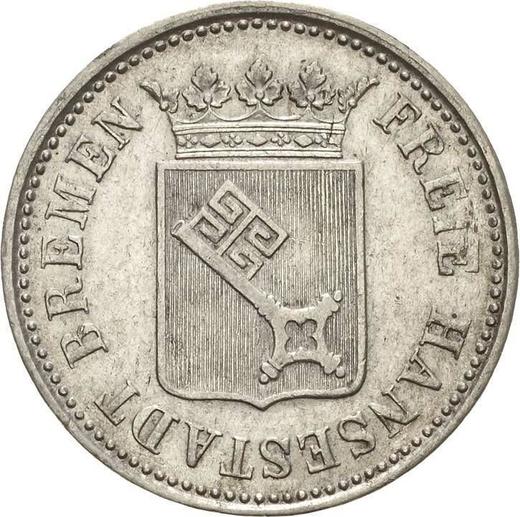 Аверс монеты - 12 гротенов 1841 года - цена серебряной монеты - Бремен, Вольный ганзейский город