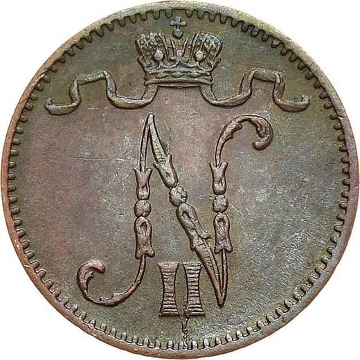 Аверс монеты - 1 пенни 1909 года - цена  монеты - Финляндия, Великое княжество