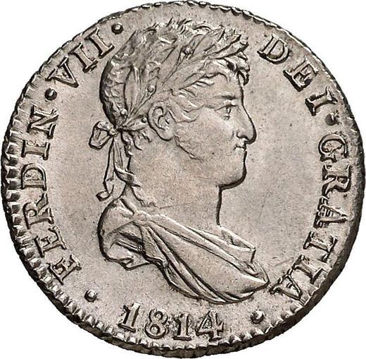 Аверс монеты - 1 реал 1814 года M GJ "Тип 1811-1833" - цена серебряной монеты - Испания, Фердинанд VII