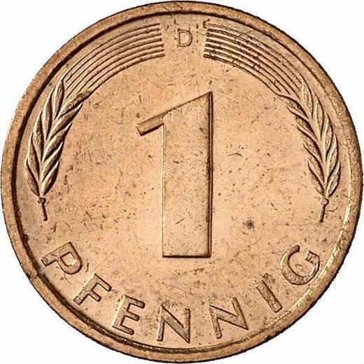 Аверс монеты - 1 пфенниг 1985 года D - цена  монеты - Германия, ФРГ