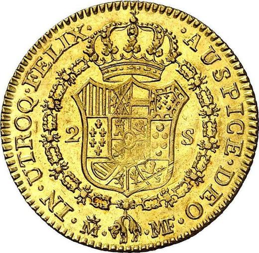 Reverse 2 Escudos 1794 M MF - Gold Coin Value - Spain, Charles IV