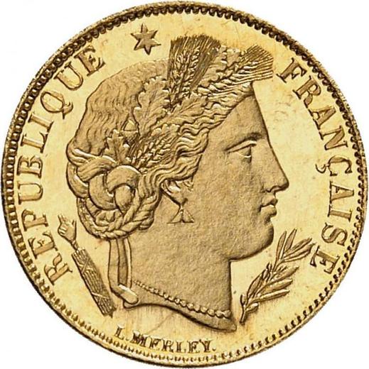 Аверс монеты - 5 франков 1889 года A "Тип 1878-1889" Париж - цена золотой монеты - Франция, Третья республика