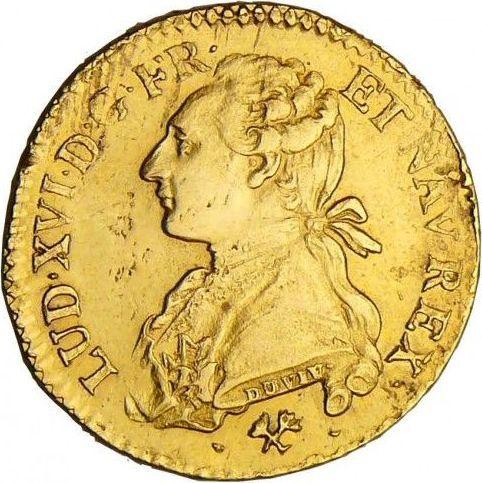 Аверс монеты - Луидор 1776 года L Байонна - цена золотой монеты - Франция, Людовик XVI
