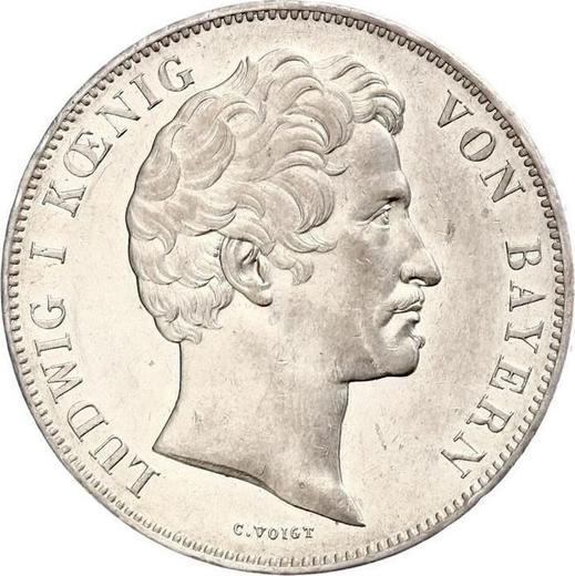 Anverso 2 táleros 1848 "Abdicación de Luis I" - valor de la moneda de plata - Baviera, Luis I de Baviera