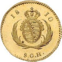 Reverso Ducado 1810 S.G.H. - valor de la moneda de oro - Sajonia, Federico Augusto I