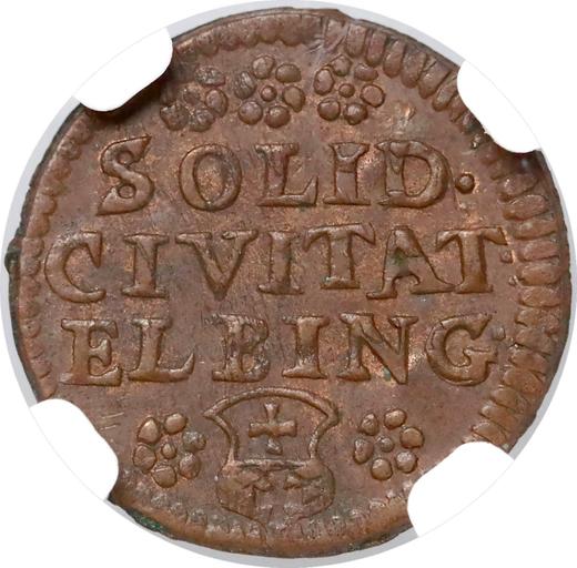 Reverso Szeląg 1760 "de Elbląg" - valor de la moneda  - Polonia, Augusto III