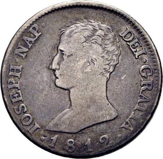Avers 10 Reales 1812 M AI - Silbermünze Wert - Spanien, Joseph Bonaparte