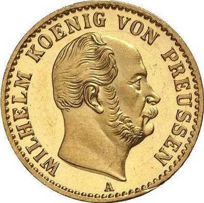 Аверс монеты - 1/2 кроны 1863 года A - цена золотой монеты - Пруссия, Вильгельм I