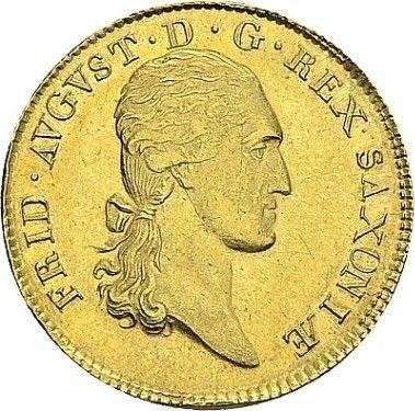 Awers monety - 5 talarów 1810 S.G.H. - cena złotej monety - Saksonia, Fryderyk August I
