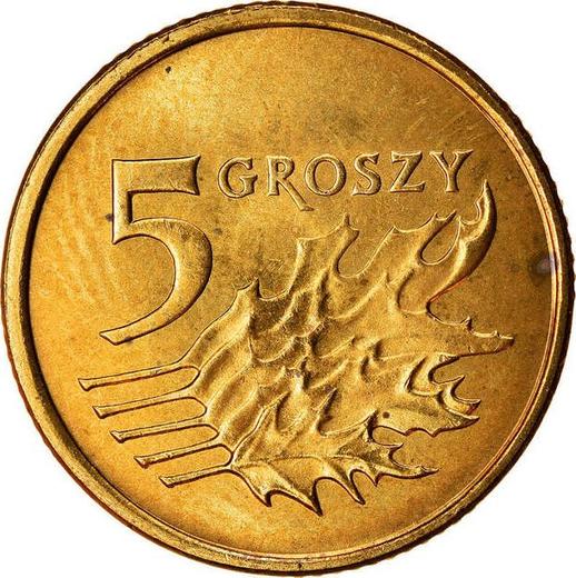 Revers 5 Groszy 2003 MW - Münze Wert - Polen, III Republik Polen nach Stückelung