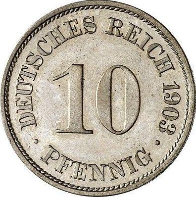 Аверс монеты - 10 пфеннигов 1903 года A "Тип 1890-1916" - цена  монеты - Германия, Германская Империя