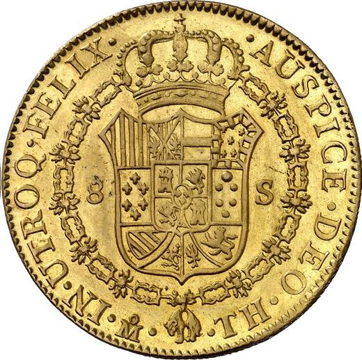 Реверс монеты - 8 эскудо 1808 года Mo TH - цена золотой монеты - Мексика, Фердинанд VII