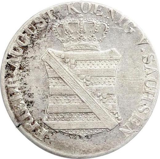 Аверс монеты - 1/12 талера 1827 года S - цена серебряной монеты - Саксония-Альбертина, Фридрих Август I