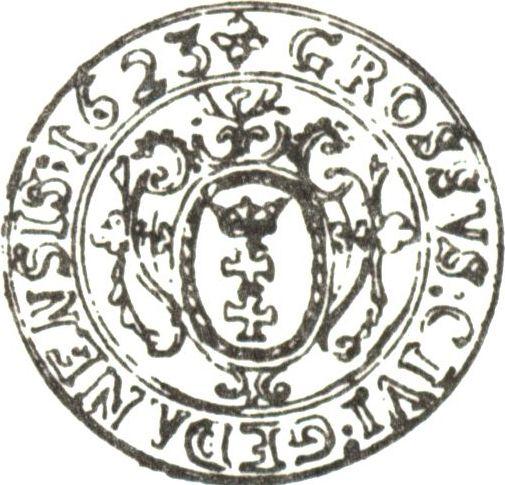 Rewers monety - 1 grosz 1623 "Gdańsk" - cena srebrnej monety - Polska, Zygmunt III