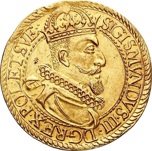 Аверс монеты - 5 дукатов 1611 года - цена золотой монеты - Польша, Сигизмунд III Ваза