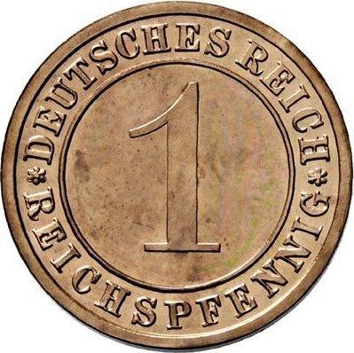 Аверс монеты - 1 рейхспфенниг 1929 года F - цена  монеты - Германия, Bеймарская республика
