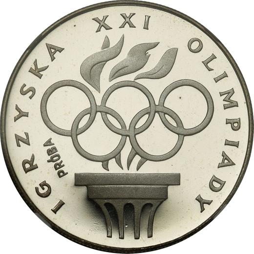 Reverso Pruebas 200 eslotis 1976 MW "Juegos de la XXI Olimpiada de Montreal 1976" Plata - valor de la moneda de plata - Polonia, República Popular