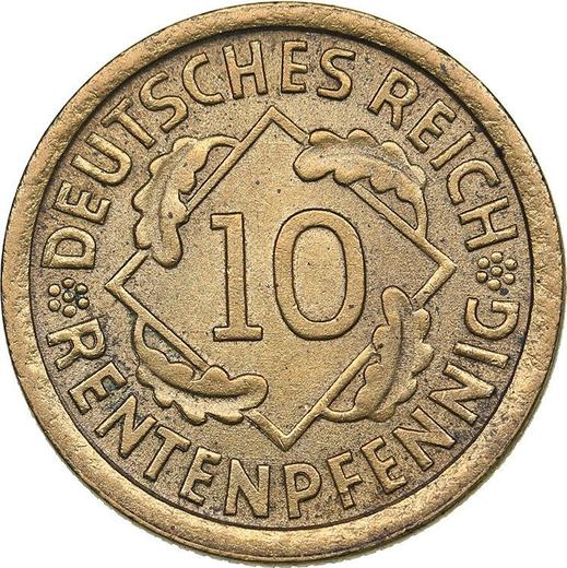 Awers monety - 10 rentenpfennig 1924 J - cena  monety - Niemcy, Republika Weimarska