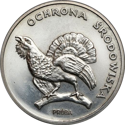 Reverso Pruebas 100 eslotis 1980 MW "Urogallo" Plata - valor de la moneda de plata - Polonia, República Popular