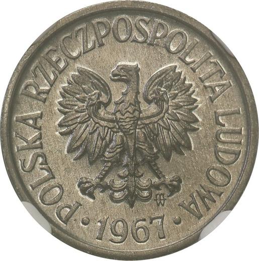 Аверс монеты - 5 грошей 1967 года MW - цена  монеты - Польша, Народная Республика