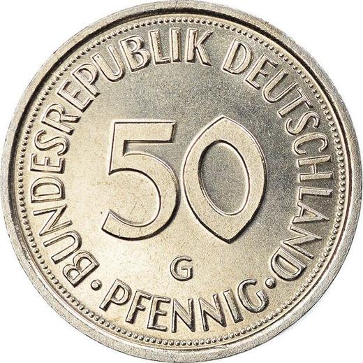 Аверс монеты - 50 пфеннигов 2001 года G - цена  монеты - Германия, ФРГ