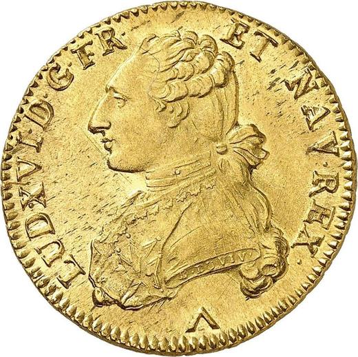 Аверс монеты - Двойной луидор 1783 года W Лилль - цена золотой монеты - Франция, Людовик XVI