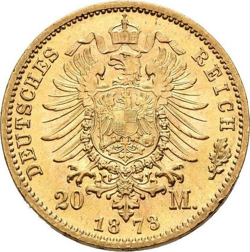 Reverso 20 marcos 1873 C "Prusia" - valor de la moneda de oro - Alemania, Imperio alemán